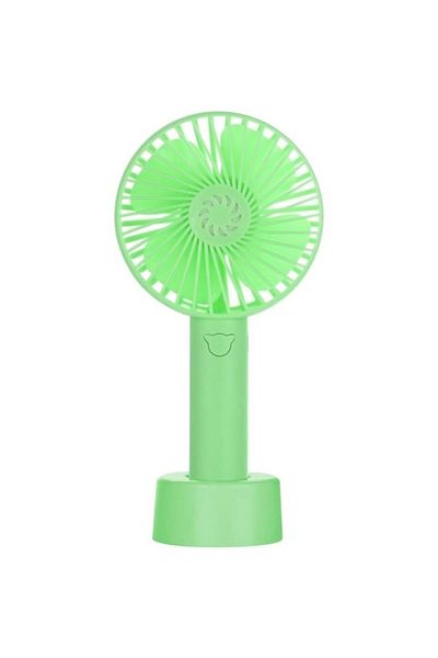 FOXMAG24 Ventilator portabil, compact și silențios, viteză reglabilă, reîncărcabil USB, alimentat cu baterii, verde