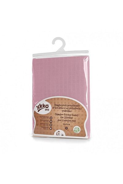 XKKO Bamboo fitted sheet with elastic 50x70 cm Pink XKKO