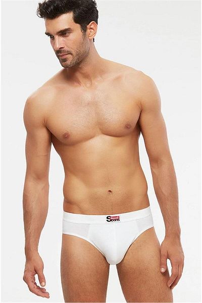 Kom 10031 Ariel Cotton Modal Thick Sports Rubber 2 Pack Slip Panties