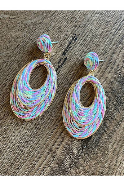 Büyük Hanım أقراط نسائية من سبيكة معدنية موديل رافيا