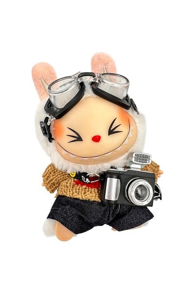 BaoBao Plus Labubu Photographer 15cm – Fall in Wild – Collectible with Glasses and Vintage Camera BaoBao