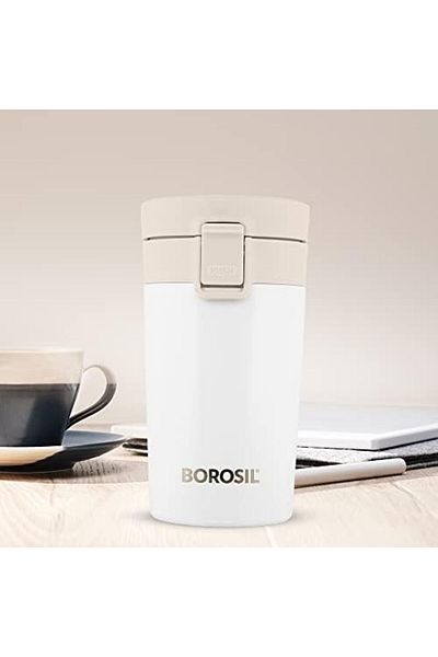 Borosil Vacuum Insulated Double Wall Travelmate Mug - 300 ml