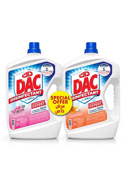 DAC Disinfectant Rose 2.9 Litre + Floral 2.9 Litre