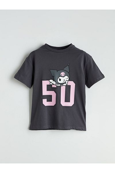 LC Waikiki N Crew Neck Kuromi Printed Girls' T-Shirt