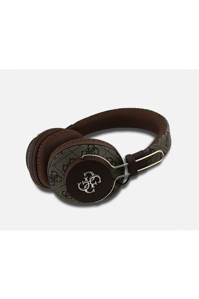 Guess GISS Brown Bluetooth Headphones - Stylish French Design, 30 Hours of Playtime, Noise Isolation and High-Definition Microphone