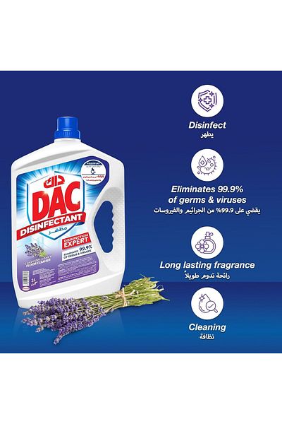 DAC Disinfectant Lavender 3 Litres + Rose 3 Litres