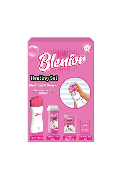 Blenior Epilation kit - heater, roll-on wax, strips, cleaning wipes, Blenior