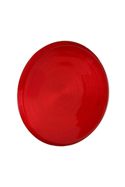 Generic Luxury glass serving plate, 100% Turkish made, red color (size: 32 cm) - to decorate your tables with a touch of elegance