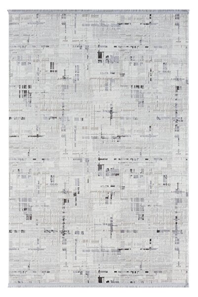 Karmen Halı Tokyo Tk005g Gri Halı Antrasit Detaylı Modern Akrilik Halı Kaymaz...