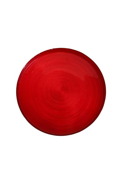 Generic Luxury glass serving plate, 100% Turkish made, red color (size: 32 cm) - to decorate your tables with a touch of elegance