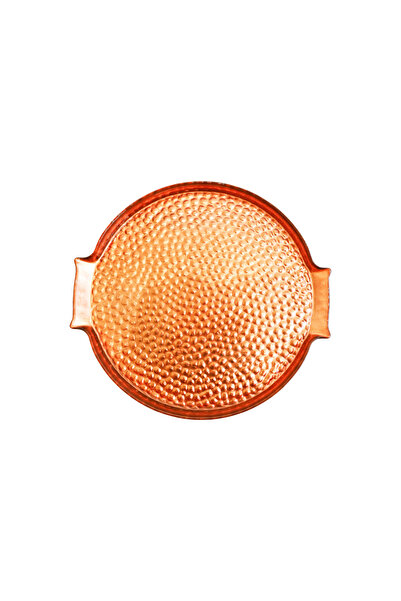 Generic Luxury glass serving plate, 100% Turkish made, copper color (size: 30 cm) - to decorate your tables with a touch of elegance