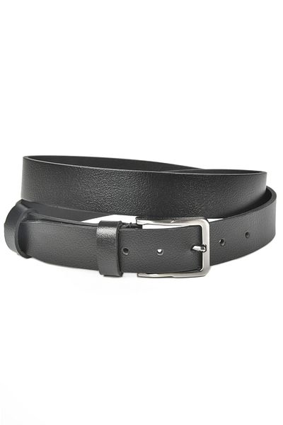 DeepSEA Men's Black Genuine Leather Classic Belt 3.5 cm Fabric Trouser Belt 2502635