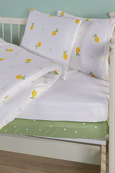 Naturel Collection Baby Duvet Cover Set, Liquid Proof Mattresses, Elastic Sheets, Zippered, 100% Cotton