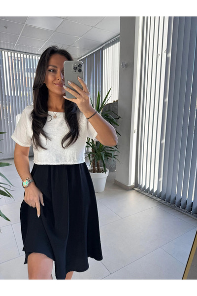 caddstore My 3760 Midi Bluzlu Elbise