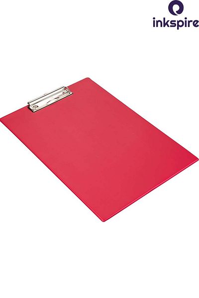 inkspire Capless Secretarial A4 Pvc 1 Piece Document Holder with Clamp on the Top File Clipboard Writing Table Office Stationery