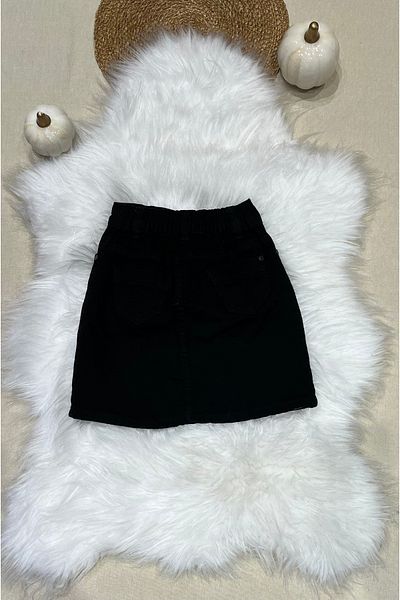 bebitomkids Girl 3-12 Years Kuromi Embroidered Denim Skirt