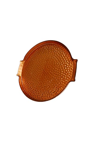 Generic Luxury glass serving plate, 100% Turkish made, copper color (size: 30 cm) - to decorate your tables with a touch of elegance