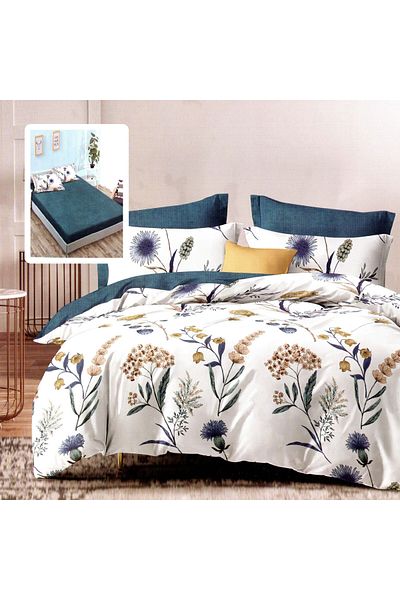 NufJoy Fine Cotton Linen 6 pieces Fitted sheet for mattress 160x200 cm or 180x200 cm