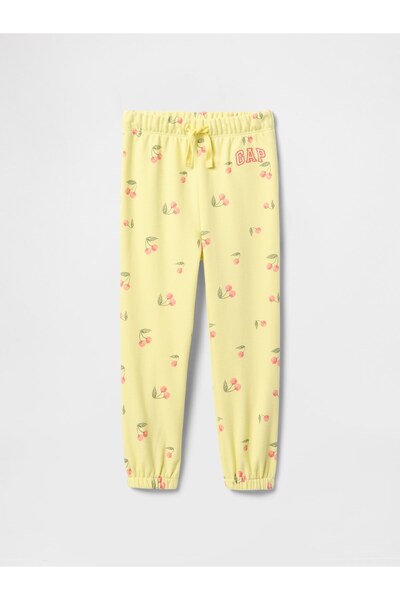 GAP Kız Bebek Sarı Logo Pull-On Jogger Eşofman Altı
