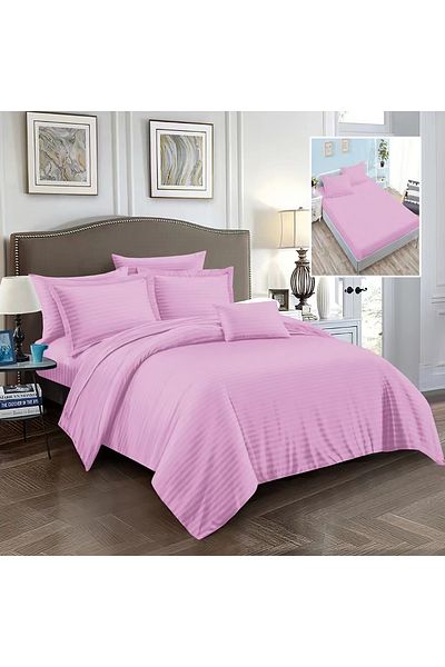 NufJoy Double bed linen DAMASK 6 pieces, Fitted sheet for mattress 160x200 cm or 180x200 cm