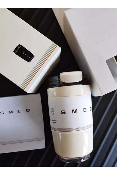 SMEG Mug, 240ml Insulated Stainless Steel Coffee mug, Off White