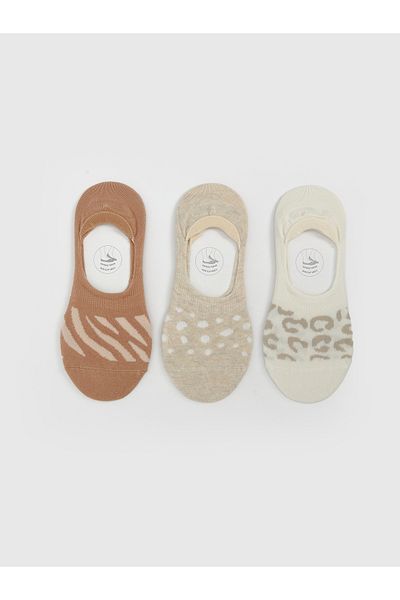 LC Waikiki Patterned Women's Ballerina Socks 3-Pack