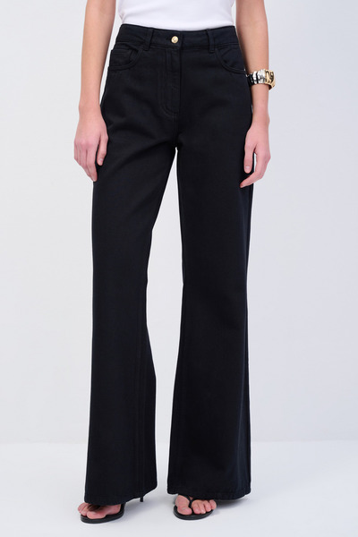 Love My Body Moda Tutkusu Bol Paça Denim Pantolon