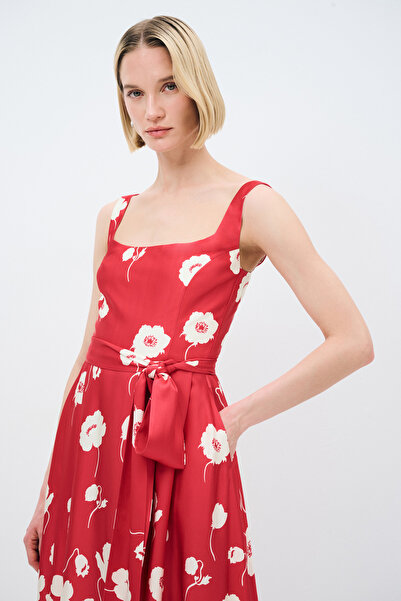 adL Mert Aslan Kolsuz Desenli Elbise