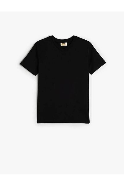Koton Tricou de bază cu mânecă scurtă, bumbac, cu decolteu