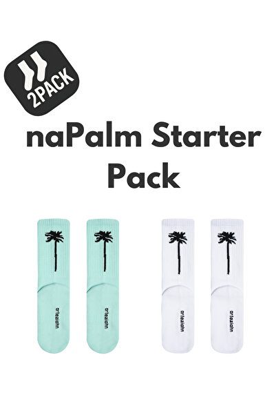 Arteziahn جوارب naPalm 2PACK باللون الأزرق والأبيض والأبيض للجنسين للرياضة وا...