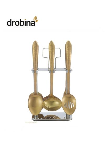 drobina Dropina 7-Piece Stainless Steel Spoon Set, Matte Bronze