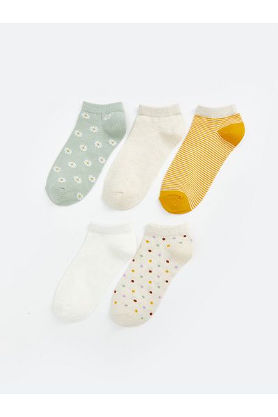 LC Waikiki Patterned Women's Booties Socks 5-Pack