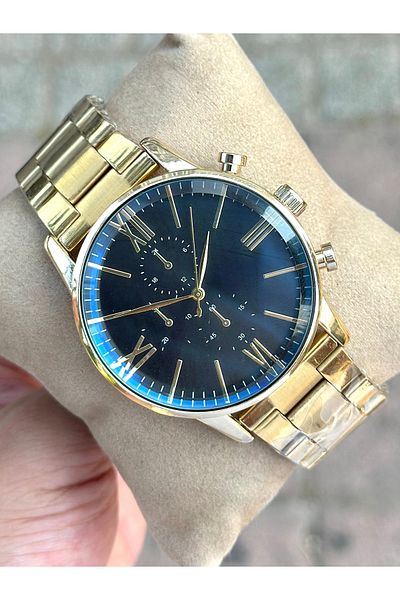 pierrose Gold Steel Cord Men's Wrist Watch