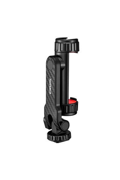 EMESZON Phone Holder with 1/4 Thread Cold Shoe Mount EMESZON®, Carbon Fiber model, for Phone fixation, black