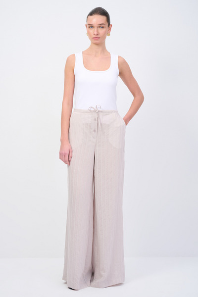 Love My Body Moda Tutkusu Çizgili Pantolon