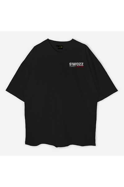swOzz Black Regular Fit Men's T-Shirt – Boost Club Turbo Design |   Swozz Modified Streetwear