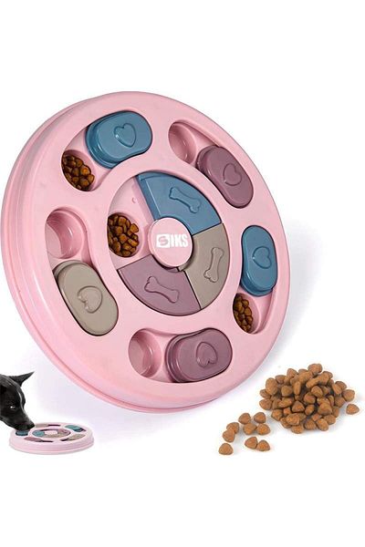 SIKS Slow Feeding Bowl for Dogs and Cats, Slow Feeding, Mental Stimulation, 14 Feeding Zones