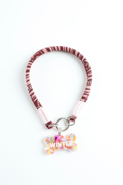 Winla Paws Evcil Hayvan Kedi Köpek Halka Uçlu Renkli El Yapımı Boyun Tasma