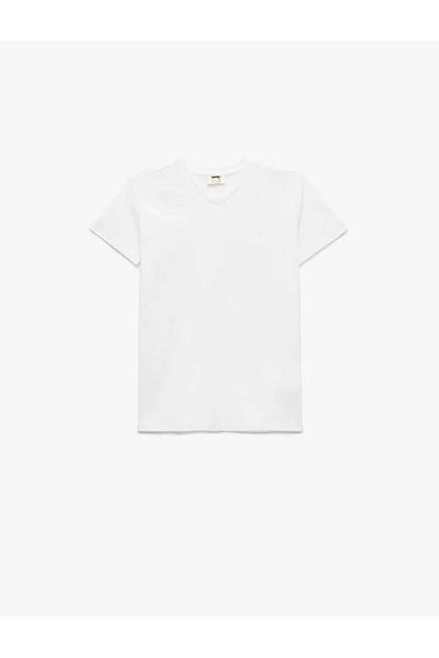 Koton Βασικό T-Shirt με κοντό μανίκι Crew λαιμόκοψη βαμβακερό
