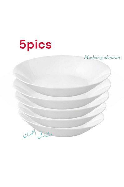 IKEA Deep plate, white, 20 cm, 5 pieces