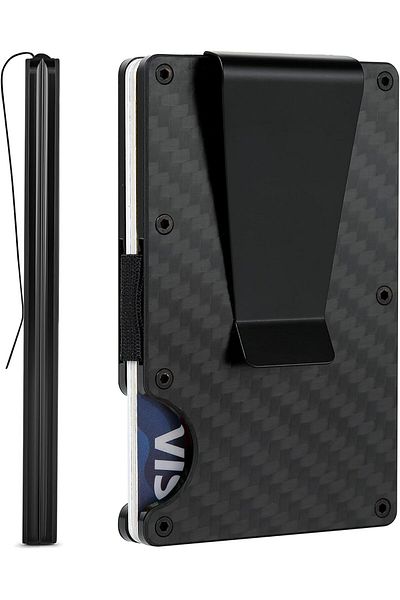 NeoHGS ™ Wallet, Carbon Fiber, Portcard Type, Rfid Anti-theft Protection, Unisex, Aluminum,