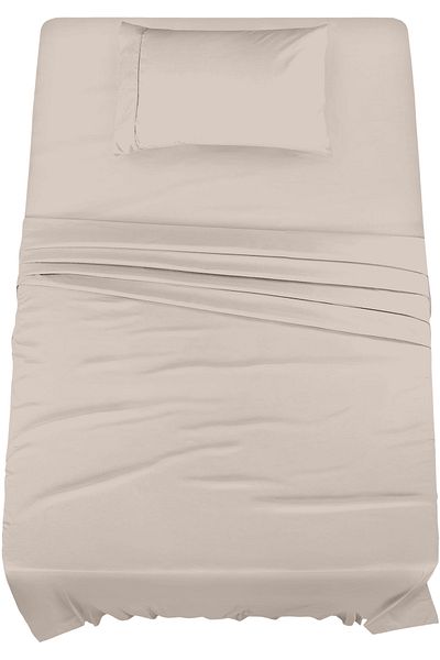 CASAVIA Premium Bedding Sets- 400 Thread Count- Soft Sateen 100% Cotton - Twin 3 Piece sheet sets,