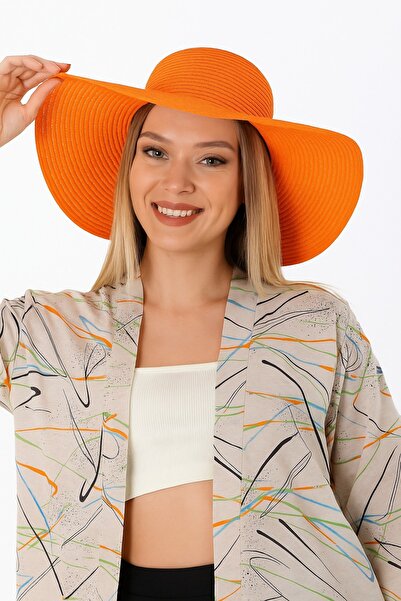 KASHERA Pălărie de paie pentru femei – Pălărie de plajă de vară cu boruri lar...