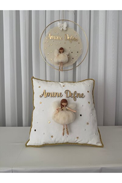 Karudesignn PERİ KIZI PLEKSİ KAPI SÜSÜ VE TAKI YASTIĞI