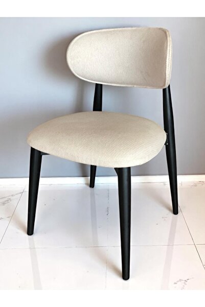 M HOME Modern Sandalye – Siyah Ahşap Ayaklı, Ergonomik ve Şık Tasarım