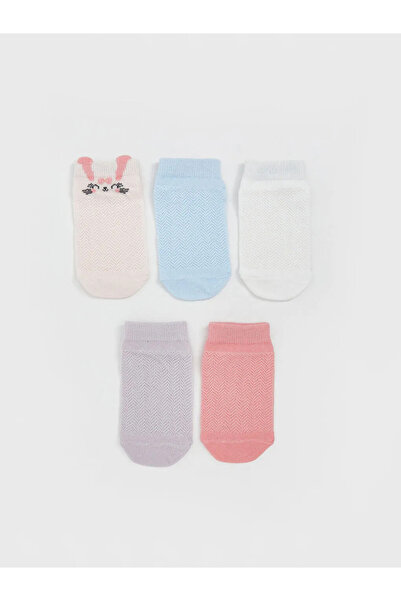 LC Waikiki جوارب LCW Baby Pink Basic للفتيات الصغيرات، 5 قطع