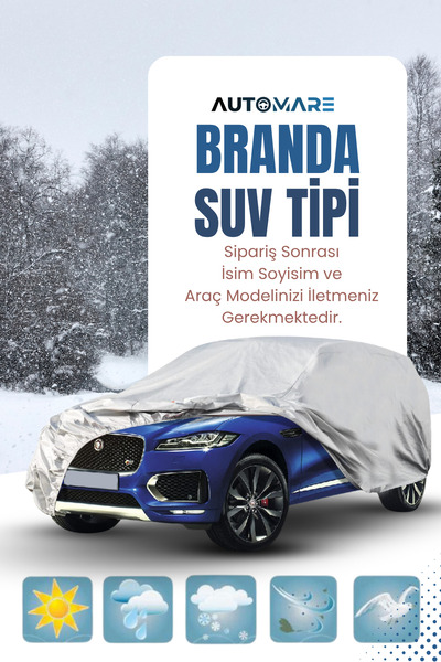 Kingstar SUV Araçlara Uyumlu Premium Kalite Oto Araba Brandası - Örtüsü