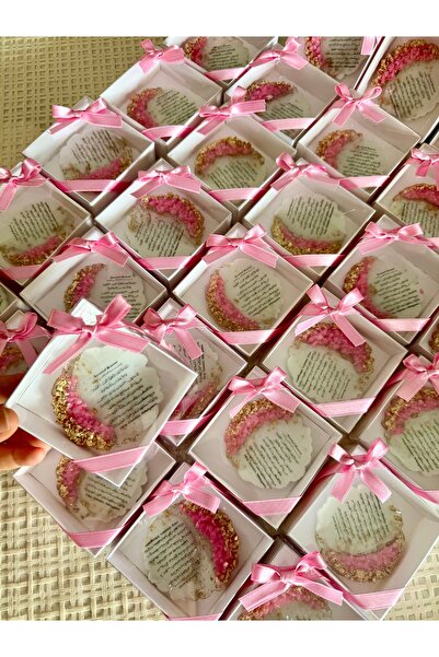 Larmina Decoration 25 bucăți de piatră roz epoxidice în cutie fără magnet