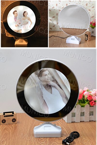 Munico Sihirli ayna fotoğraf çerçevesi resim için LED fotoğraf çerçevesi yara...