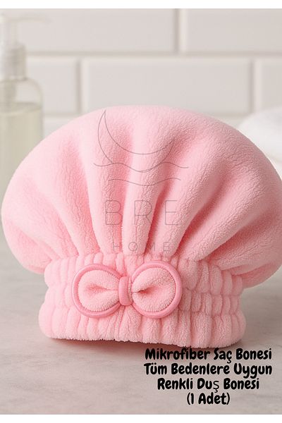 BRE HOME Microfiber Hair Cap – Colorful Shower Cap Suitable for All Sizes (1 Piece)